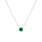 Round Gemstone Solitaire Necklace
