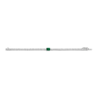 Lab Grown White Sapphire Tennis Bracelet with Emerald