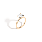 Round Lab Grown White Sapphire Solitaire Ring