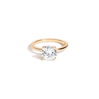 Round Lab Grown White Sapphire Solitaire Ring