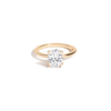 Oval White Sapphire Solitaire Ring Vermeil Yellow Gold First