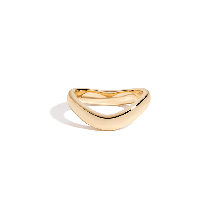 Stackable Wave Ring Vermeil 14k 18k Yellow Gold