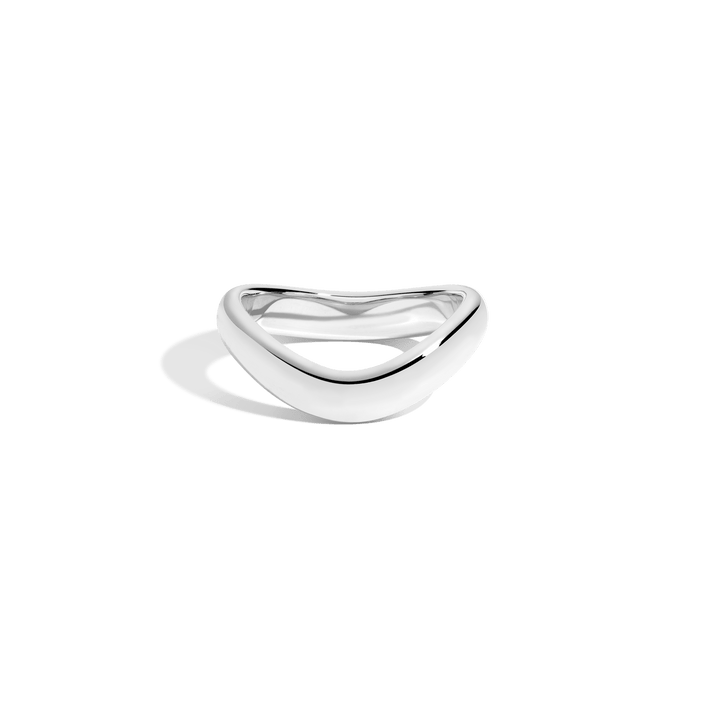 Stackable Wave Ring Vermeil 14k 18k White Gold