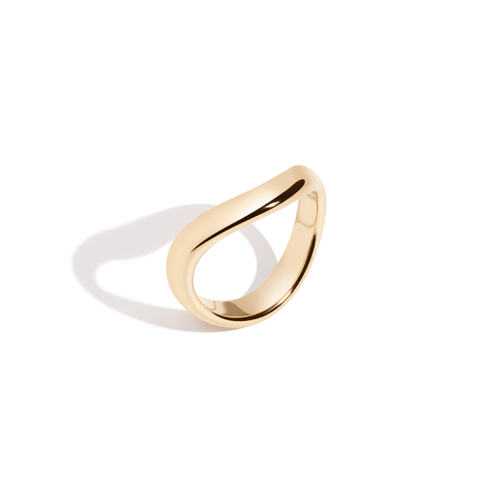 Stackable Wave Ring Vermeil 14k 18k Yellow Gold First