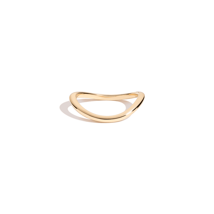 Mini Stackable Wave Ring Vermeil 14k 18k Yellow Gold