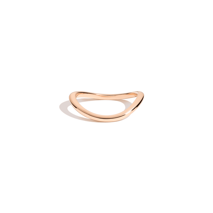 Mini Stackable Wave Ring Vermeil 14k 18k Rose Gold