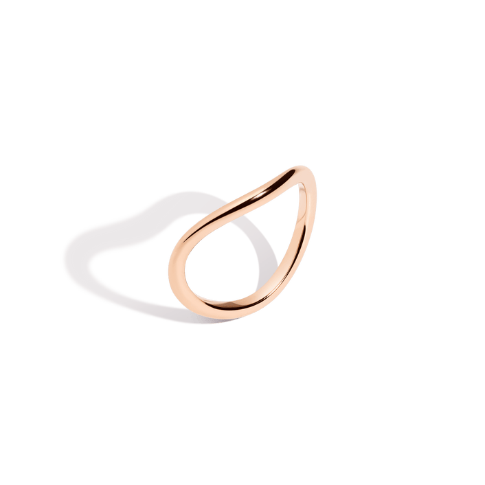 Mini Stackable Wave Ring Vermeil 14k 18k Rose Gold First