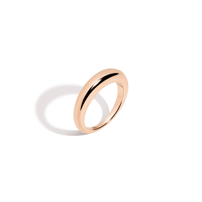 Dome Ring Vermeil 14k 18k Rose Gold