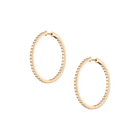 Lab Grown White Sapphire Hoop Earrings