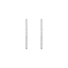 Lab Grown White Sapphire Hoop Earrings