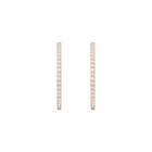 Lab Grown White Sapphire Hoop Earrings