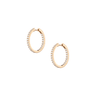 Lab Grown White Sapphire Hoop Earrings