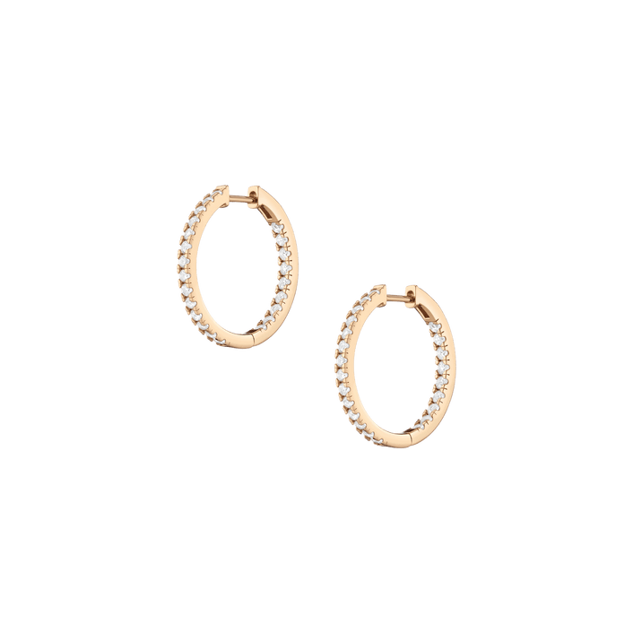 White Sapphire Hoop Earrings