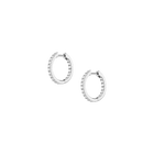 Lab Grown White Sapphire Hoop Earrings