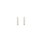 Lab Grown White Sapphire Huggie Earrings