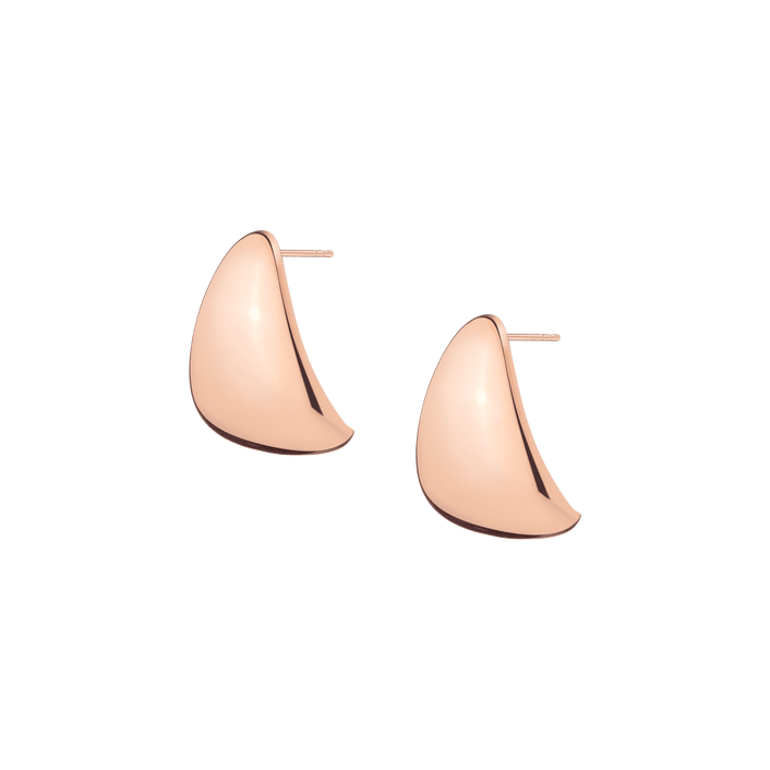 Dome Earrings Vermeil Rose Gold Large