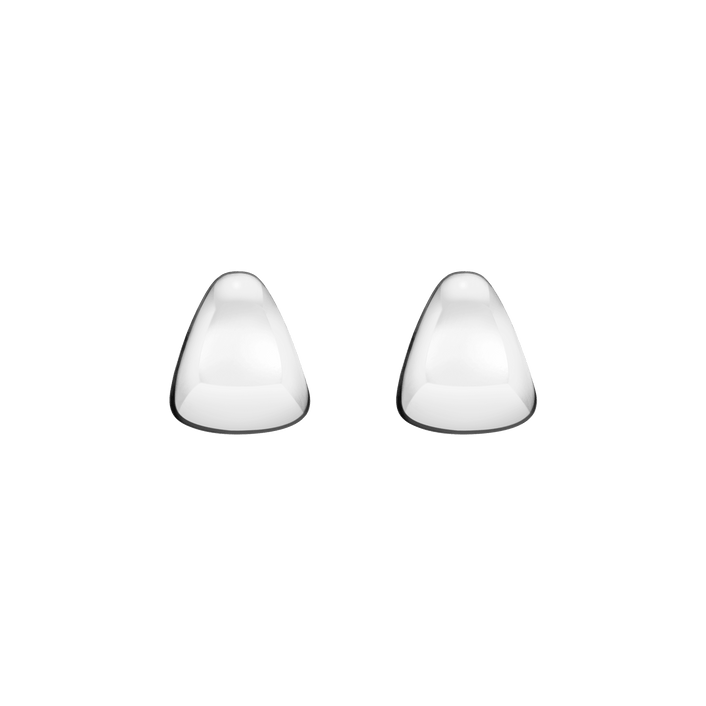 Dome Earrings Vermeil White Gold Small First