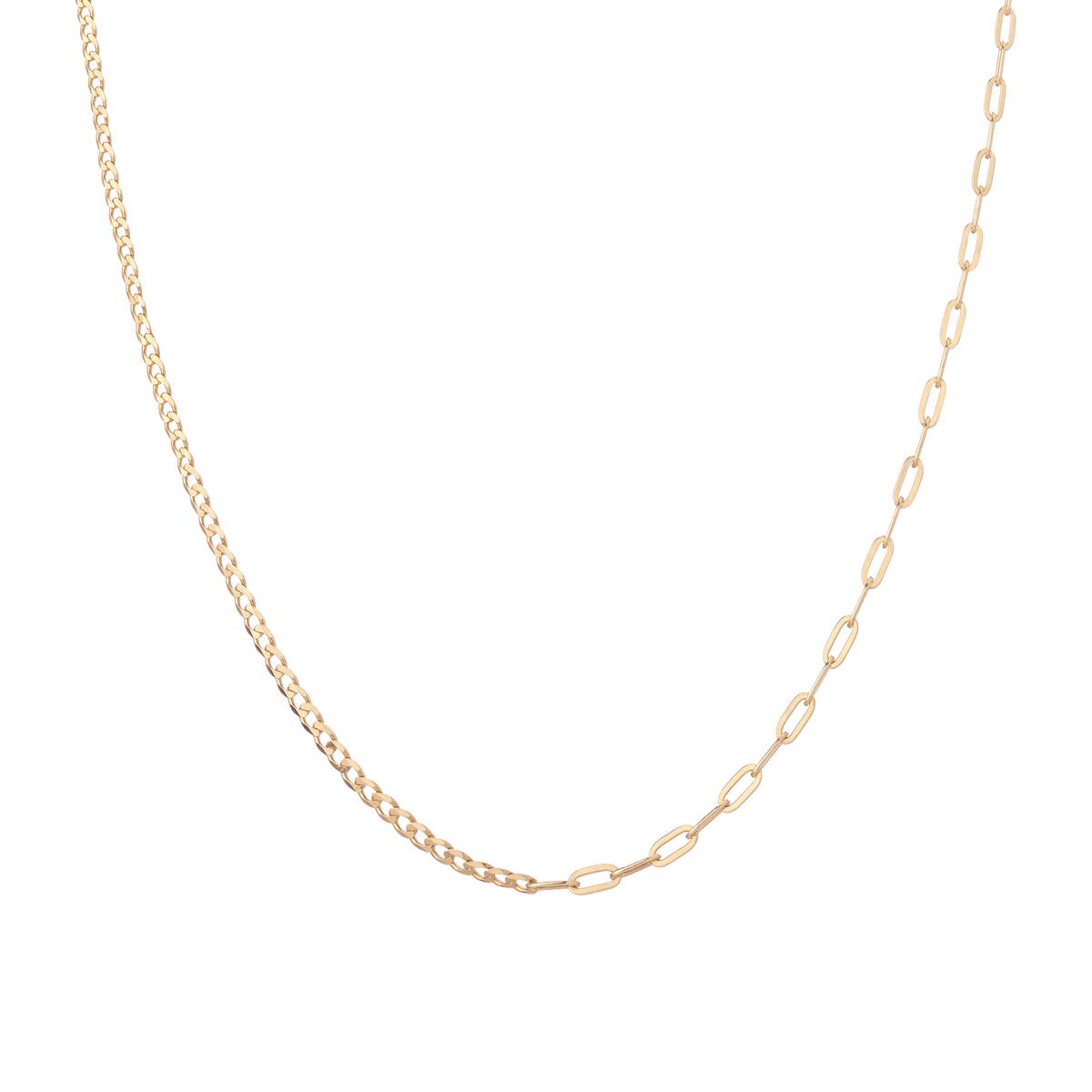 Mix Chain Necklace Vermeil Yellow Gold First