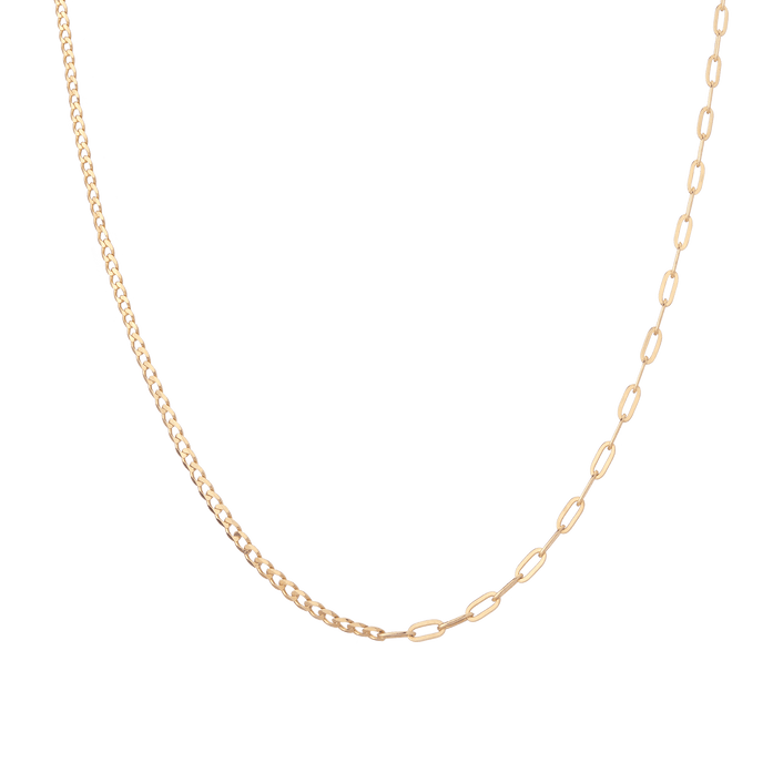 Mix Chain Necklace Vermeil Yellow Gold First