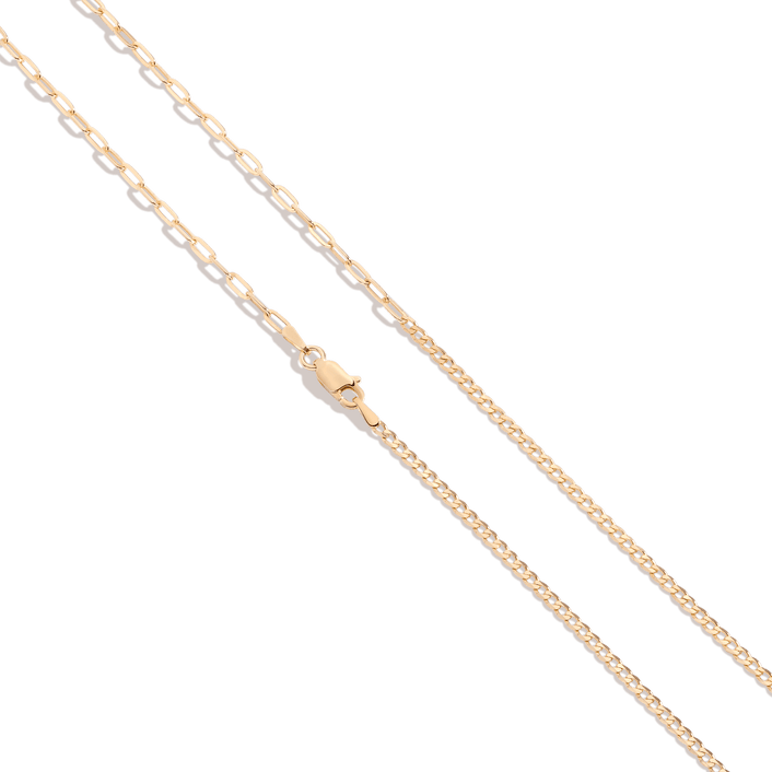 Mix Chain Necklace Vermeil Yellow Gold