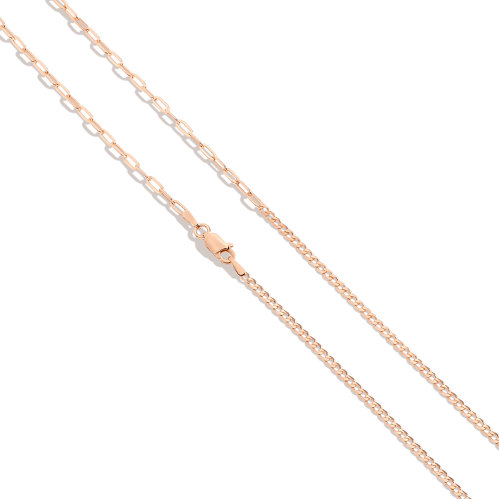 Mix Chain Necklace Vermeil Rose Gold