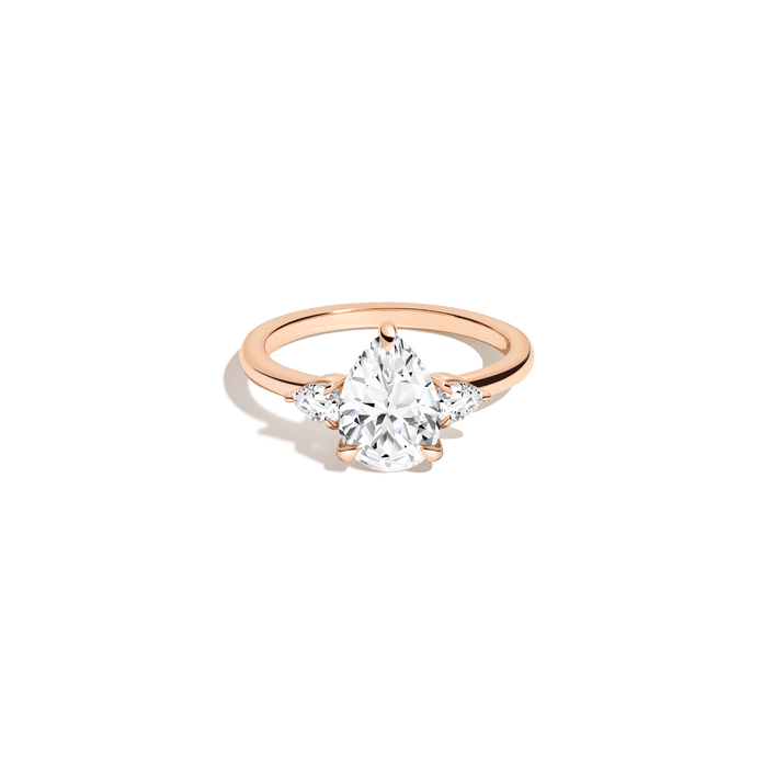 Pear Gemstone Cocktail Ring Vermeil 14k 18k Rose Gold White Sapphire First