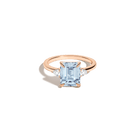 Emerald Gemstone Cocktail Ring - Aquamarine
