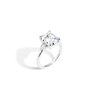 Emerald Gemstone Cocktail Ring - White Sapphire