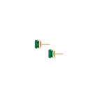 Emerald Gemstone Solitaire Stud Earrings