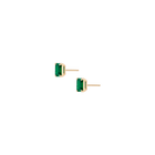 Emerald Gemstone Solitaire Stud Earrings