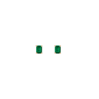 Emerald Gemstone Solitaire Stud Earrings