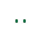 Emerald Gemstone Solitaire Stud Earrings