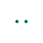Round Gemstone Solitaire Stud Earrings