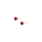 Round Gemstone Solitaire Stud Earrings