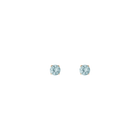 Round Gemstone Solitaire Stud Earrings