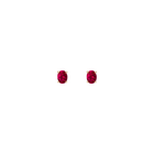 Oval Gemstone Solitaire Stud Earrings