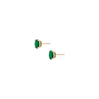 Oval Gemstone Solitaire Stud Earrings