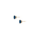 Oval Gemstone Solitaire Stud Earrings