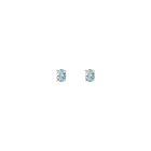 Oval Gemstone Solitaire Stud Earrings