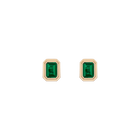 Lab Grown Emerald Heirloom Stud Earrings