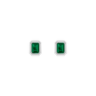 Lab Grown Emerald Heirloom Stud Earrings