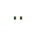 Mini Lab Grown Emerald Heirloom Stud Earrings