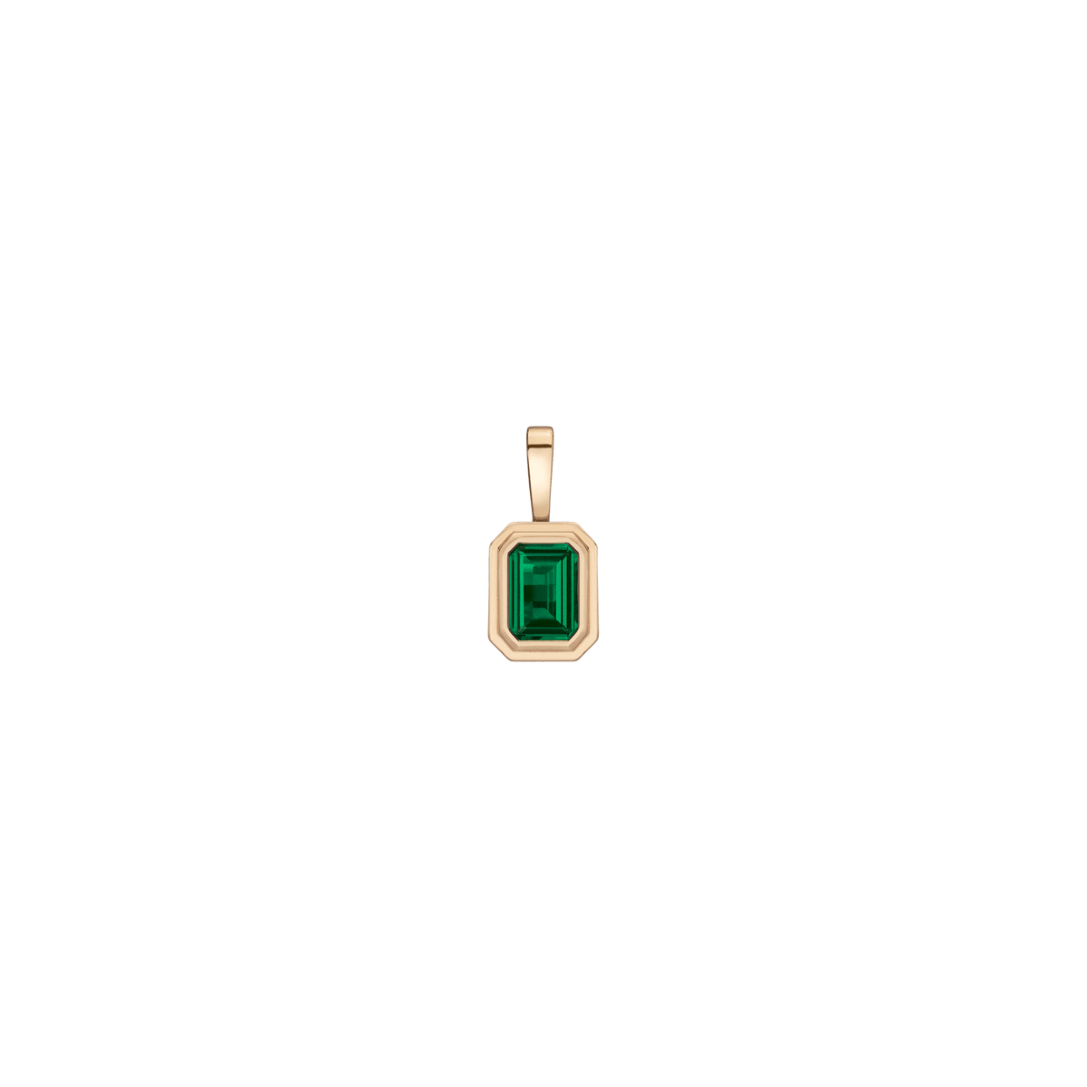 Emerald Heirloom Pendant Vermeil 14k 18k Yellow Gold First