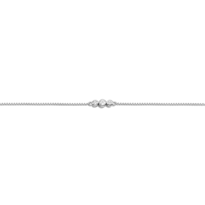 Mini Graduated Diamond Bezel Bracelet 14k 18k White Gold First