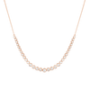 Graduated Diamond Bezel Necklace 14k 18k Rose Gold First