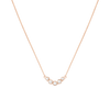 Mini Graduated Diamond Bezel Necklace 14k 18k Rose Gold First