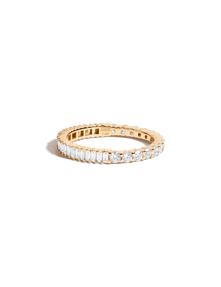 Two-in-One Mini Diamond Eternity Ring 14k 18k Yellow Gold First
