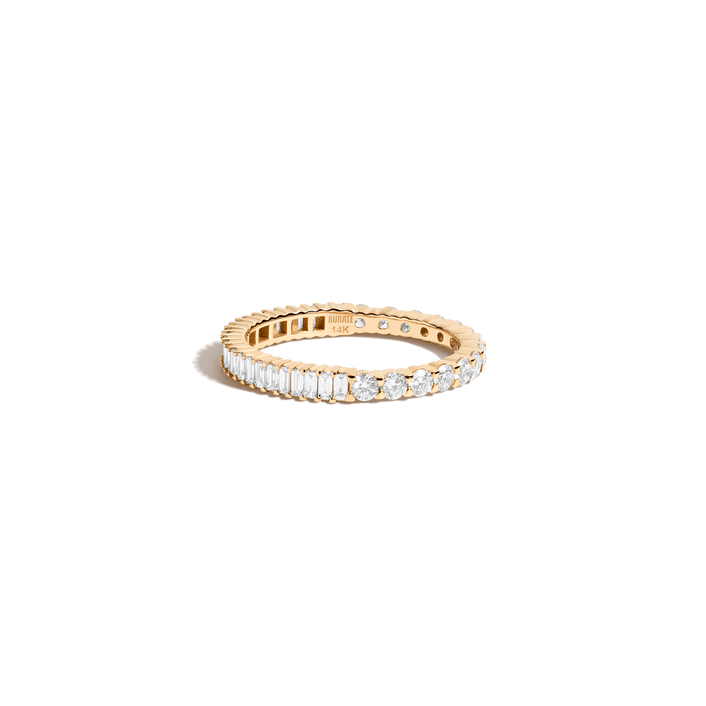 Two-in-One Mini Diamond Eternity Ring 14k 18k Yellow Gold First