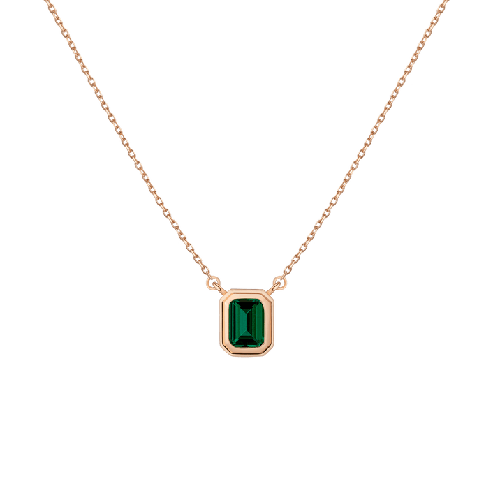 Emerald Heirloom Necklace Vermeil 14k 18k Rose Gold First