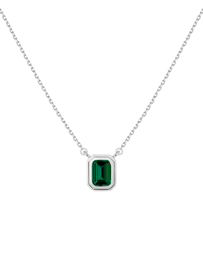 Emerald Heirloom Necklace Vermeil 14k 18k White Gold First